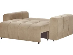 Divano letto 2 posti INNVIK Tessuto Marrone con contenitore