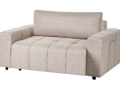 Divano letto 2 posti INNVIK Tessuto Marrone chiaro con contenitore