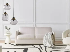 Divano letto 2 posti ISHOJ Tessuto Beige chiaro