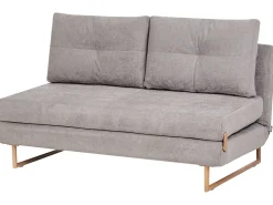 Divano letto 3 posti JERSLEV Tessuto Grigio
