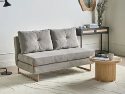 Divano letto 3 posti JERSLEV Tessuto Grigio