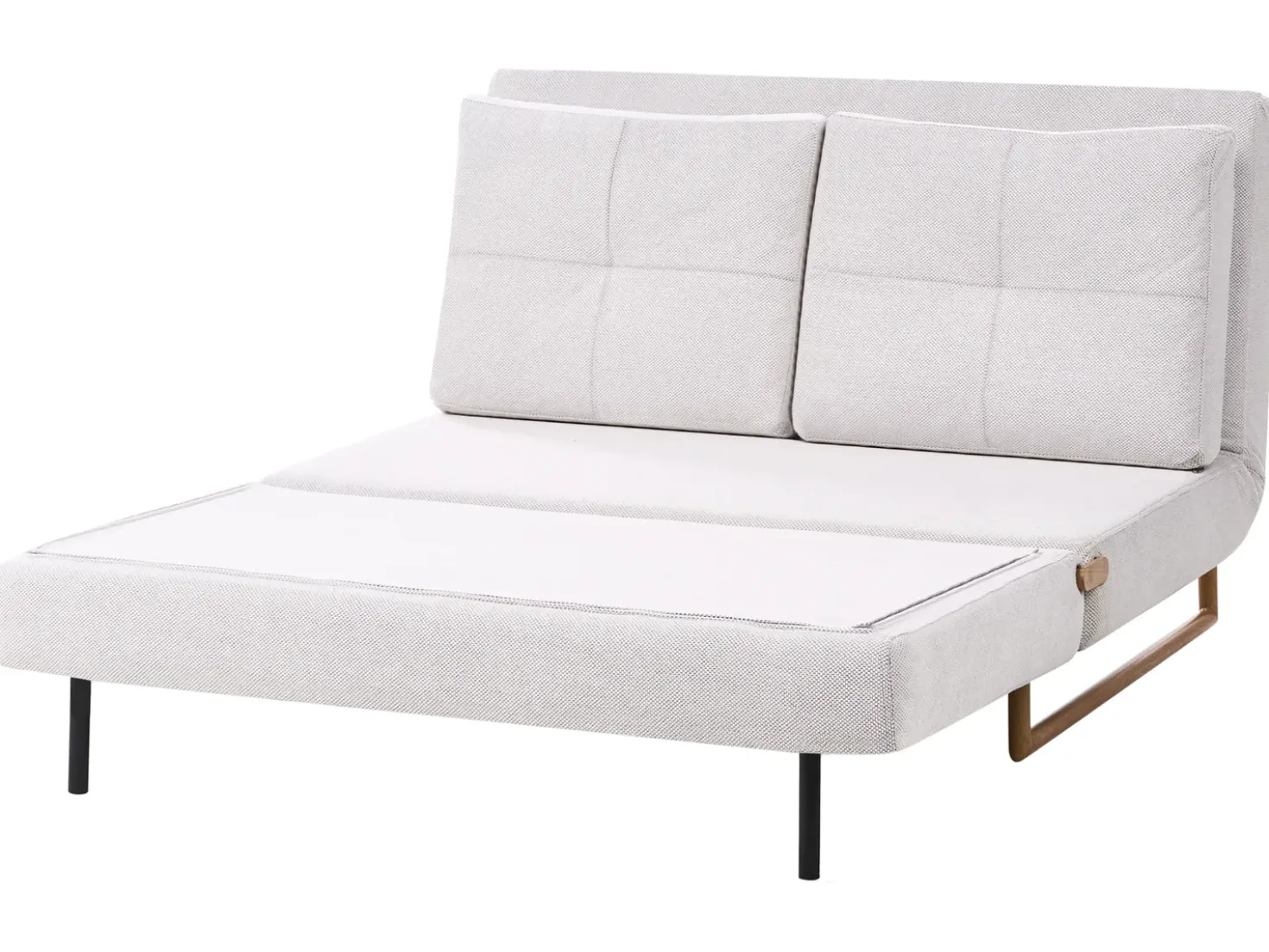 Divano letto 2 posti JERSLEV Tessuto Bianco sporco