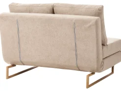 Divano letto 2 posti JERSLEV Tessuto Marrone chiaro