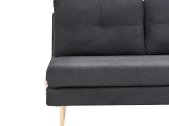 Divano letto 3 posti JERSLEV Tessuto Nero