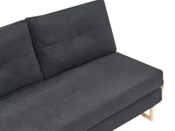 Divano letto 3 posti JERSLEV Tessuto Nero