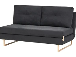 Divano letto 3 posti JERSLEV Tessuto Nero