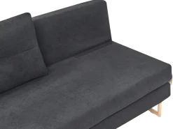 Divano letto 3 posti JERSLEV Tessuto Nero