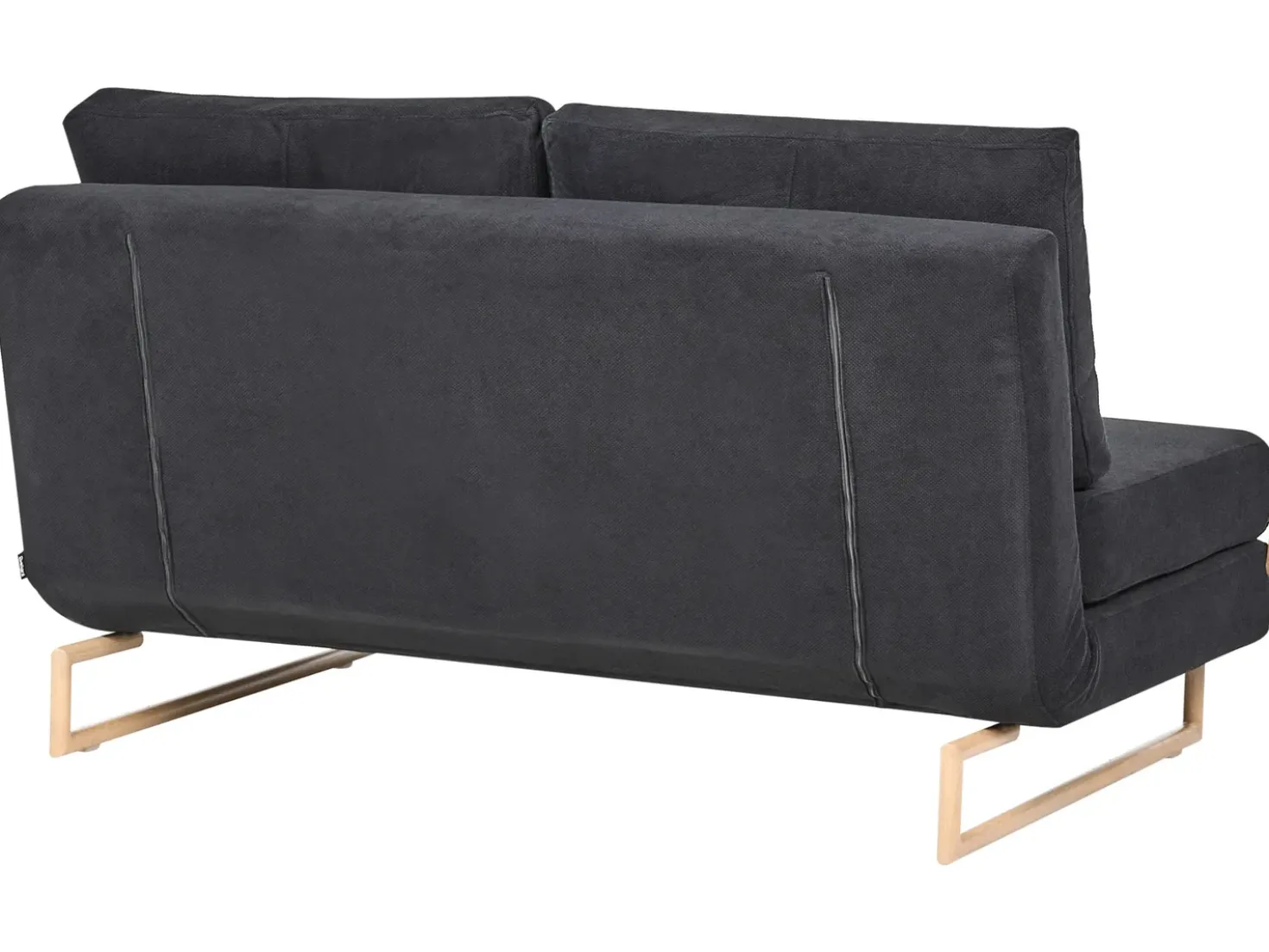 Divano letto 3 posti JERSLEV Tessuto Nero
