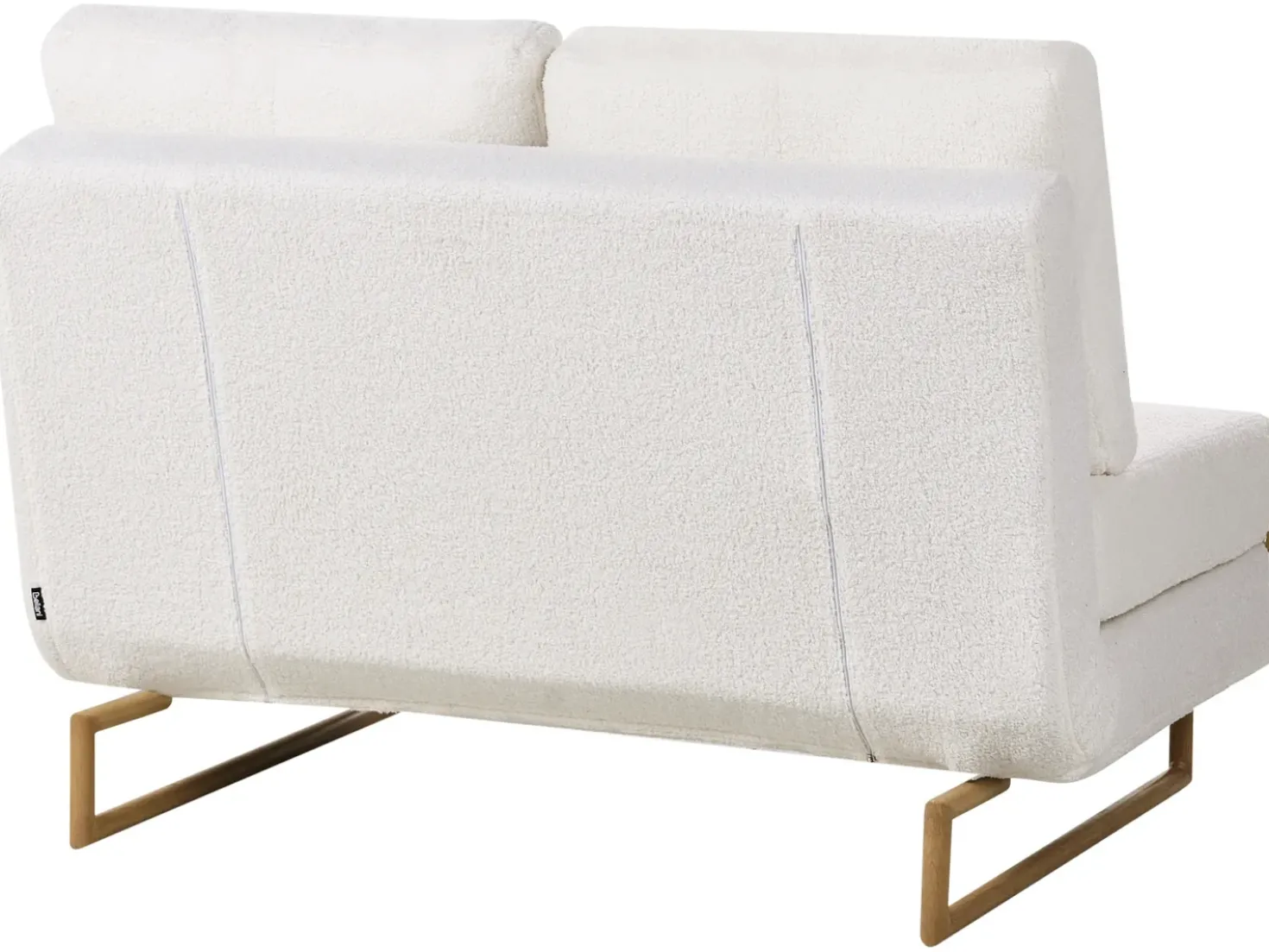 Divano letto 2 posti JERSLEV Bouclé Bianco sporco
