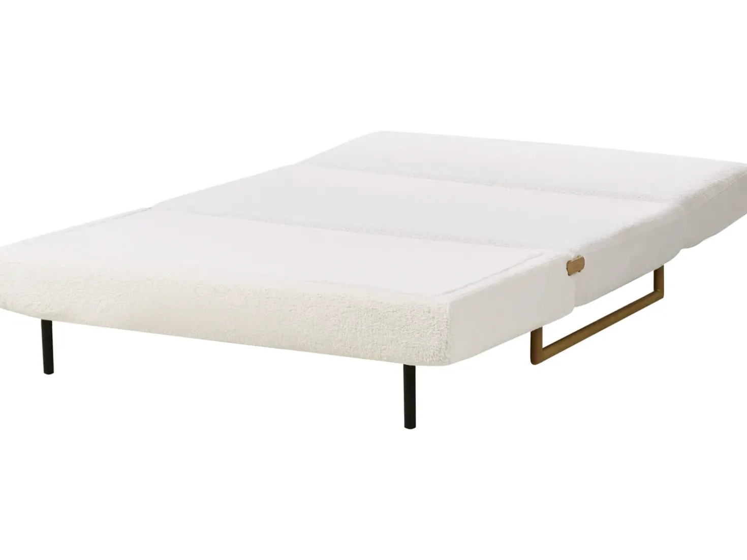 Divano letto 2 posti JERSLEV Bouclé Bianco sporco