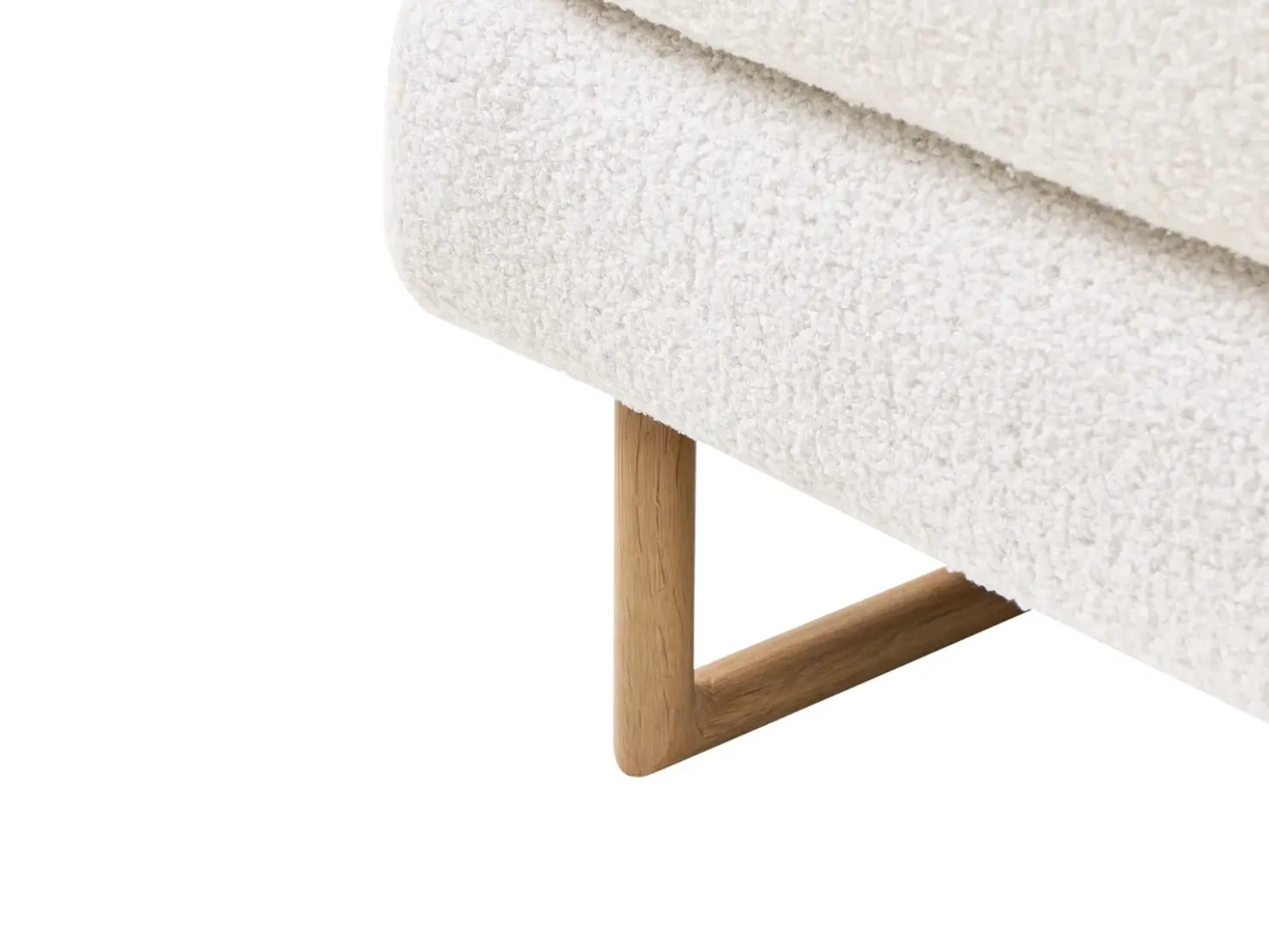 Divano letto 2 posti JERSLEV Bouclé Bianco sporco