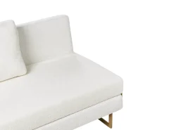 Divano letto 2 posti JERSLEV Bouclé Bianco sporco