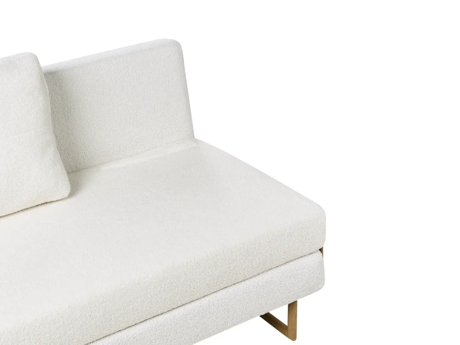 Divano letto 2 posti JERSLEV Bouclé Bianco sporco