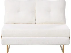 Divano letto 2 posti JERSLEV Bouclé Bianco sporco