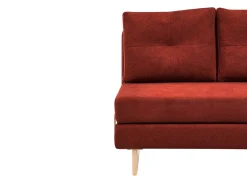Divano letto 2 posti JERSLEV Tessuto Rosso