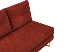 Divano letto 2 posti JERSLEV Tessuto Rosso