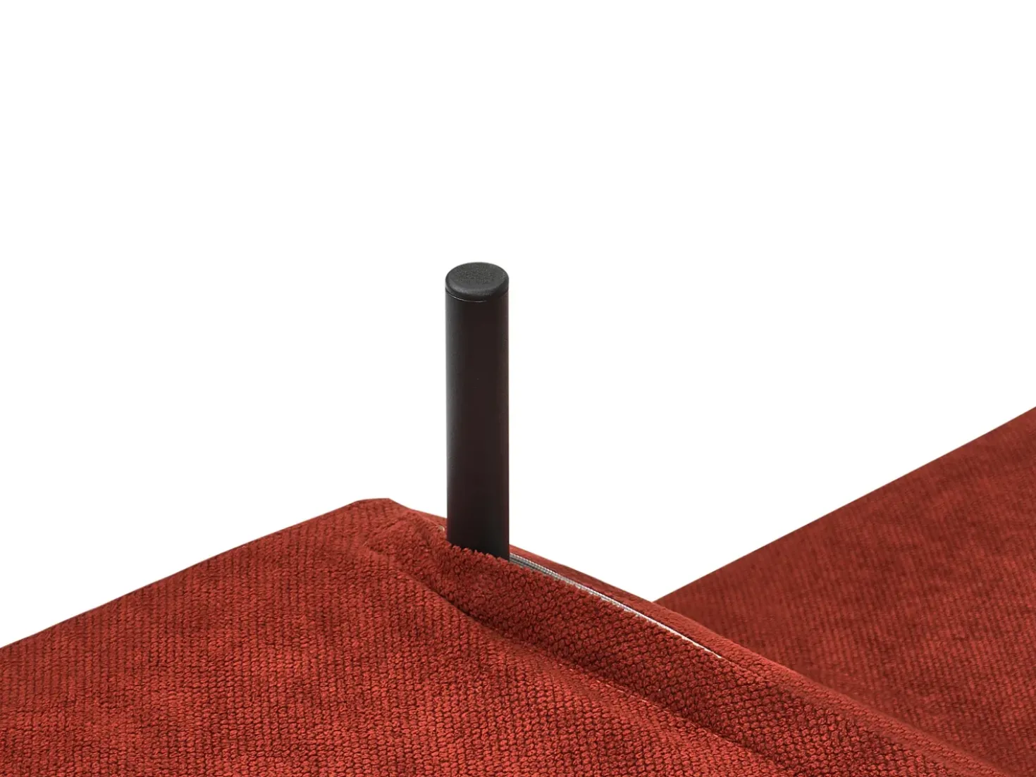 Divano letto 2 posti JERSLEV Tessuto Rosso