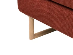 Divano letto 2 posti JERSLEV Tessuto Rosso