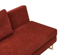 Divano letto 2 posti JERSLEV Tessuto Rosso