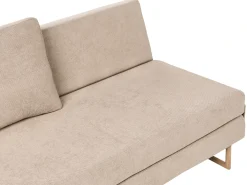 Divano letto 3 posti JERSLEV Tessuto Marrone chiaro