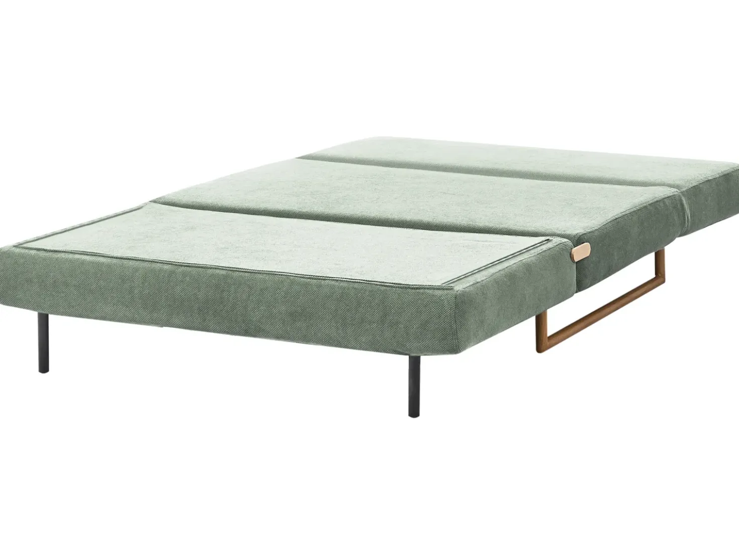 Divano letto 2 posti JERSLEV Tessuto Verde chiaro