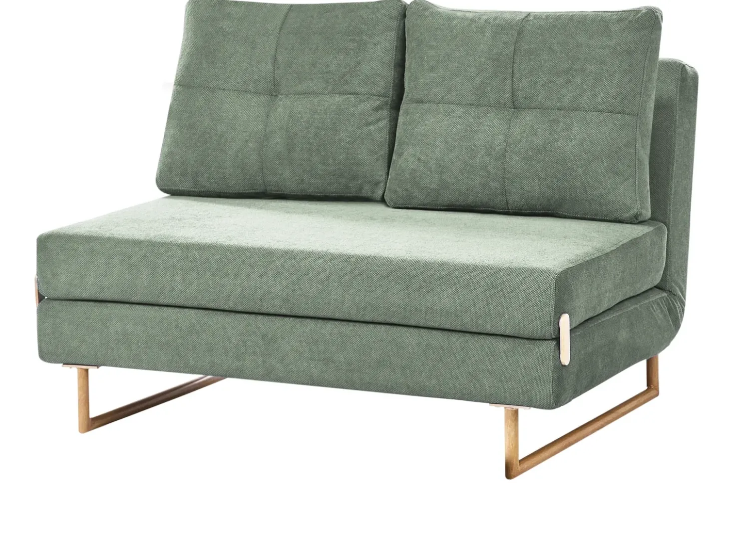 Divano letto 2 posti JERSLEV Tessuto Verde chiaro