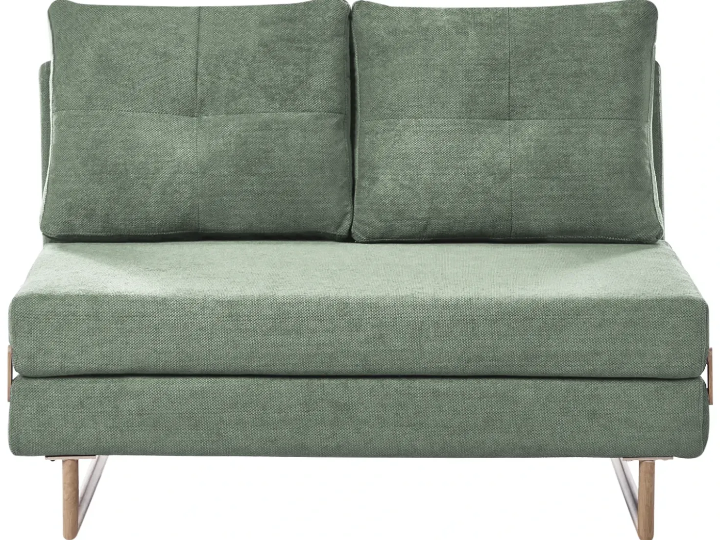 Divano letto 2 posti JERSLEV Tessuto Verde chiaro