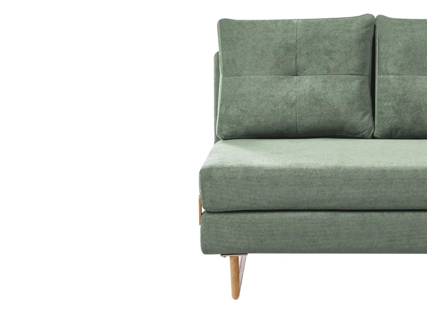Divano letto 2 posti JERSLEV Tessuto Verde chiaro