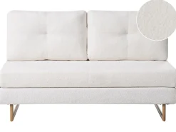 Divano letto 3 posti JERSLEV Bouclé Bianco sporco