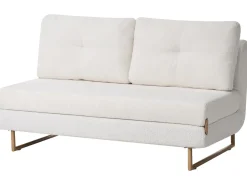 Divano letto 3 posti JERSLEV Bouclé Bianco sporco