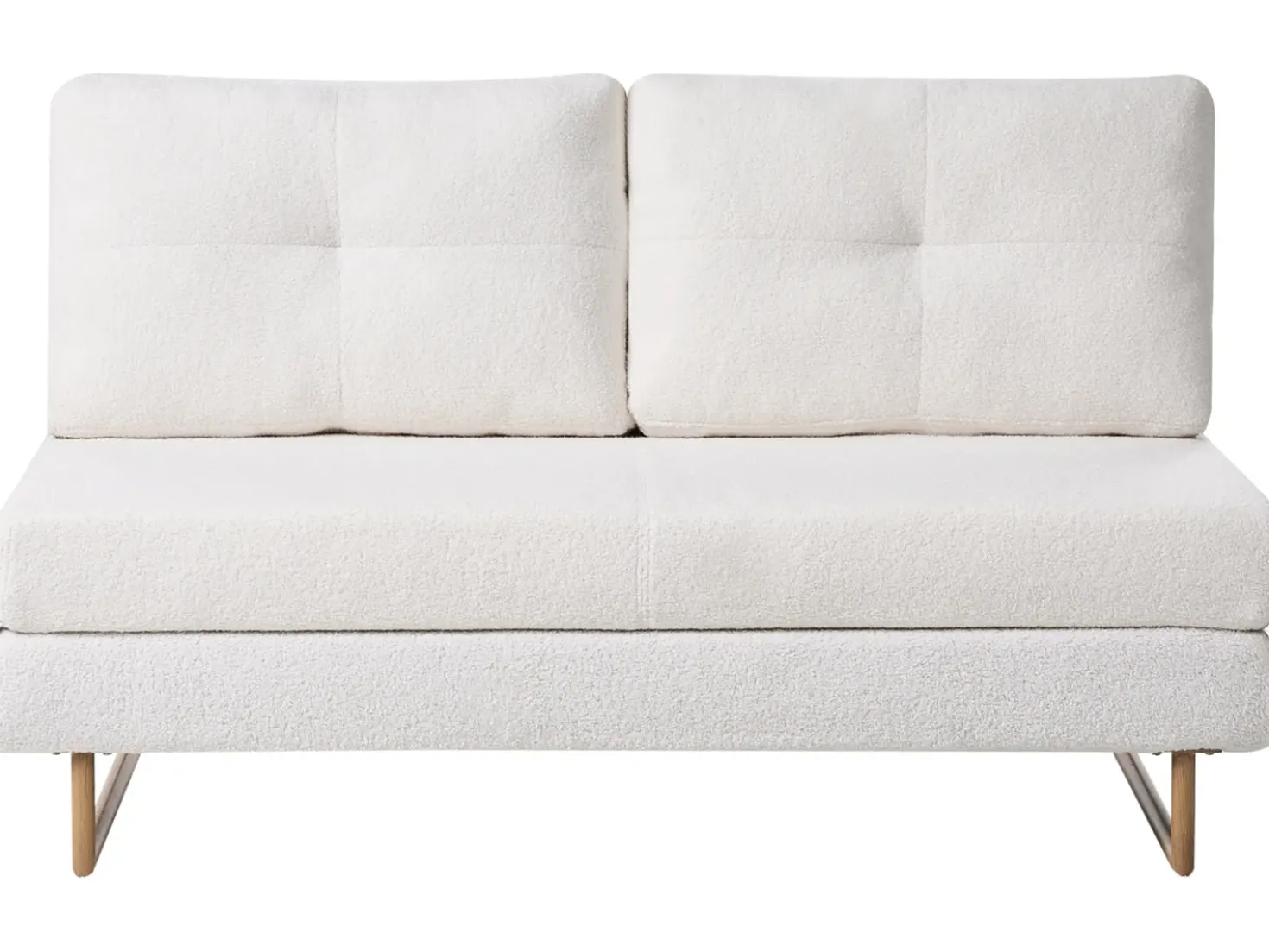 Divano letto 3 posti JERSLEV Bouclé Bianco sporco