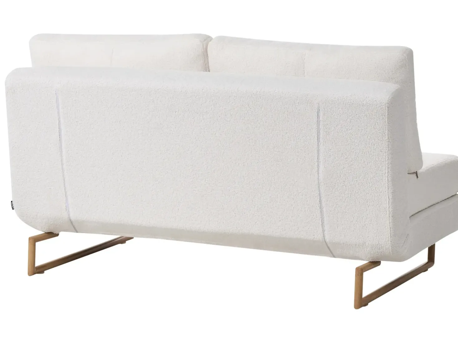 Divano letto 3 posti JERSLEV Bouclé Bianco sporco