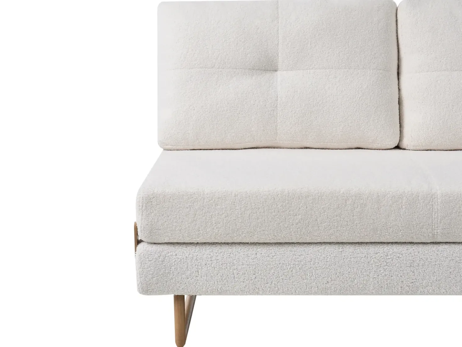 Divano letto 3 posti JERSLEV Bouclé Bianco sporco