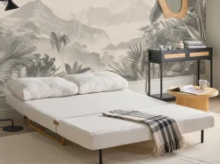 Divano letto 3 posti JERSLEV Bouclé Bianco sporco