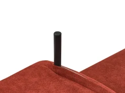 Divano letto 3 posti JERSLEV Tessuto Rosso