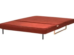 Divano letto 3 posti JERSLEV Tessuto Rosso