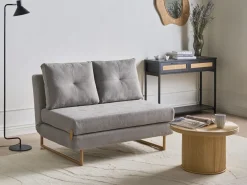 Divano letto 2 posti JERSLEV Tessuto Grigio