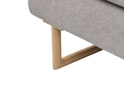 Divano letto 2 posti JERSLEV Tessuto Grigio