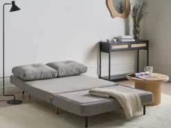 Divano letto 2 posti JERSLEV Tessuto Grigio