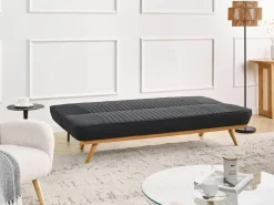 Divano letto 2 posti KALFAFEL Tessuto Nero