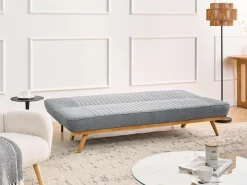 Divano letto 2 posti KALFAFEL Tessuto Grigio