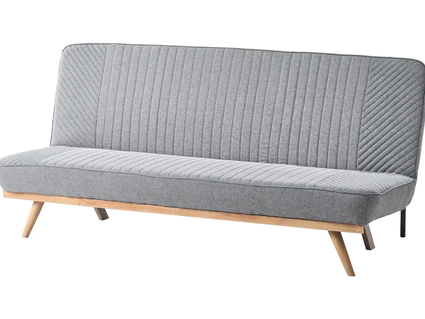 Divano letto 2 posti KALFAFEL Tessuto Grigio