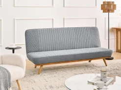 Divano letto 2 posti KALFAFEL Tessuto Grigio