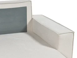 Divano letto 3 posti KARILA Tessuto Beige chiaro con contenitore Lato Sinistro