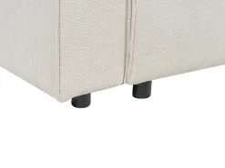 Divano letto 3 posti KARILA Tessuto Beige chiaro con contenitore Lato Sinistro