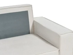 Divano letto 3 posti KARILA Tessuto Beige chiaro con contenitore Lato destro