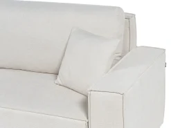 Divano letto 3 posti KARILA Tessuto Beige chiaro con contenitore Lato destro