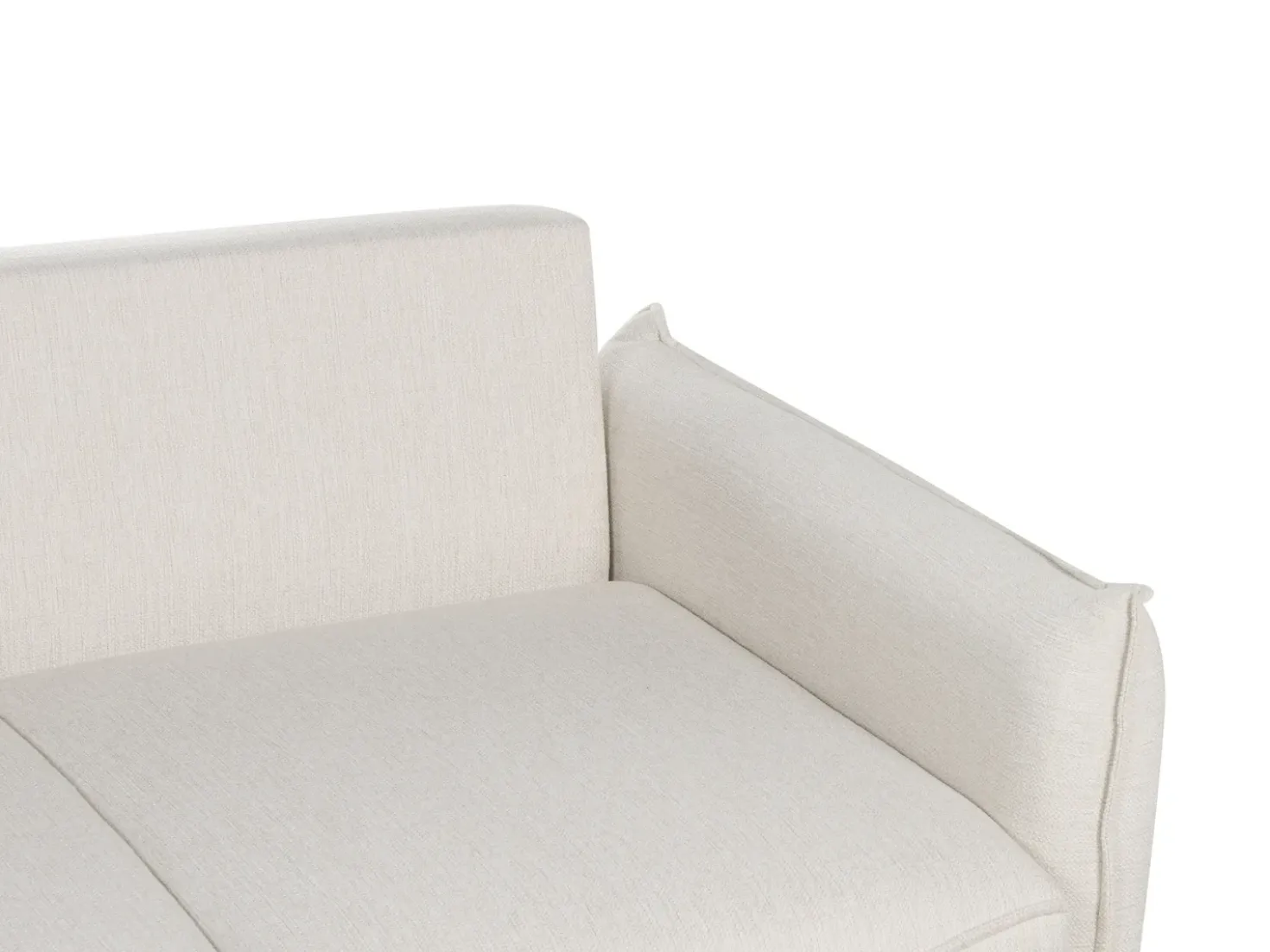 Divano letto 3 posti KRAMA Tessuto Bianco sporco con contenitore