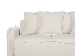 Divano letto 3 posti KRAMA Tessuto Bianco sporco con contenitore