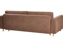 Divano letto 3 posti KVAM Bouclé Marrone con contenitore